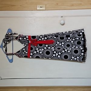 BCX halter style dress super cute black white and red size Small
